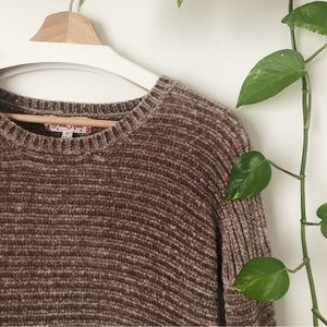 Pink Rose chenille sweater